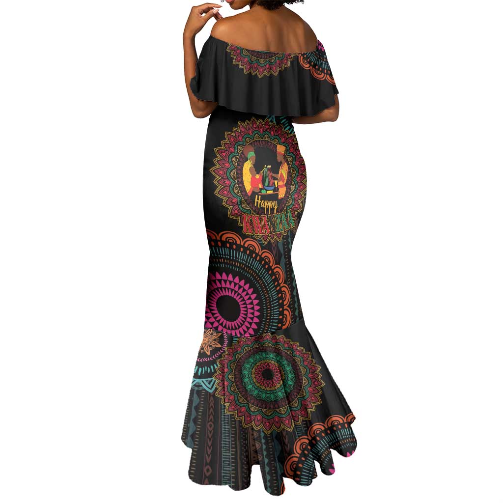 Africa Happy Kwanzaa Mermaid Dress Nguzo Saba