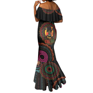 Africa Happy Kwanzaa Mermaid Dress Nguzo Saba