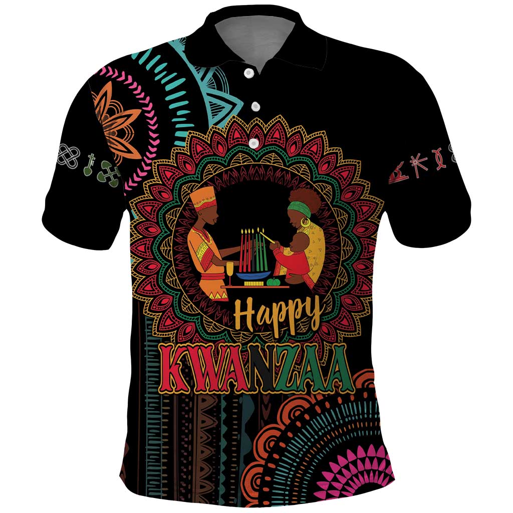 Africa Happy Kwanzaa Polo Shirt Nguzo Saba