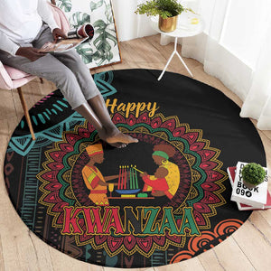 Africa Happy Kwanzaa Round Carpet Nguzo Saba