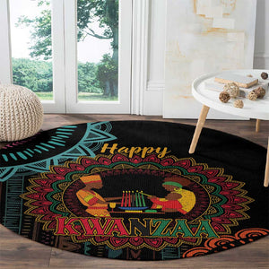 Africa Happy Kwanzaa Round Carpet Nguzo Saba