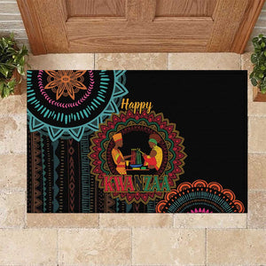 Africa Happy Kwanzaa Rubber Doormat Nguzo Saba