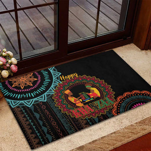 Africa Happy Kwanzaa Rubber Doormat Nguzo Saba