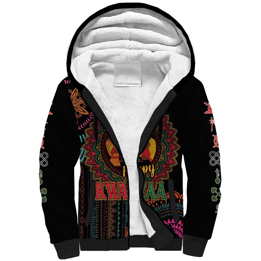 Africa Happy Kwanzaa Sherpa Hoodie Nguzo Saba