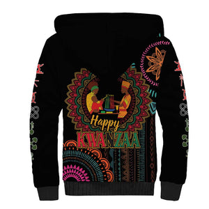 Africa Happy Kwanzaa Sherpa Hoodie Nguzo Saba