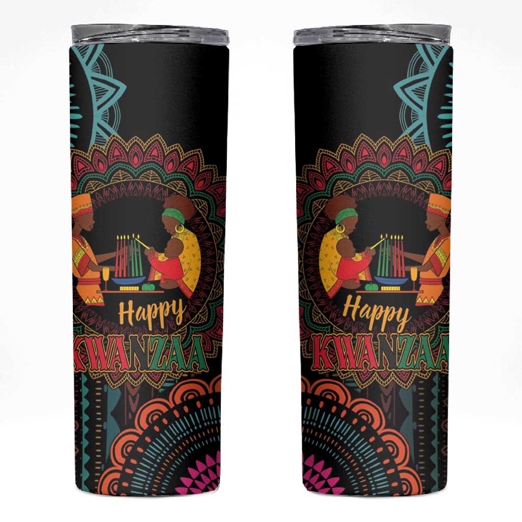 Africa Happy Kwanzaa Skinny Tumbler Nguzo Saba