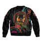 Africa Happy Kwanzaa Sleeve Zip Bomber Jacket Nguzo Saba