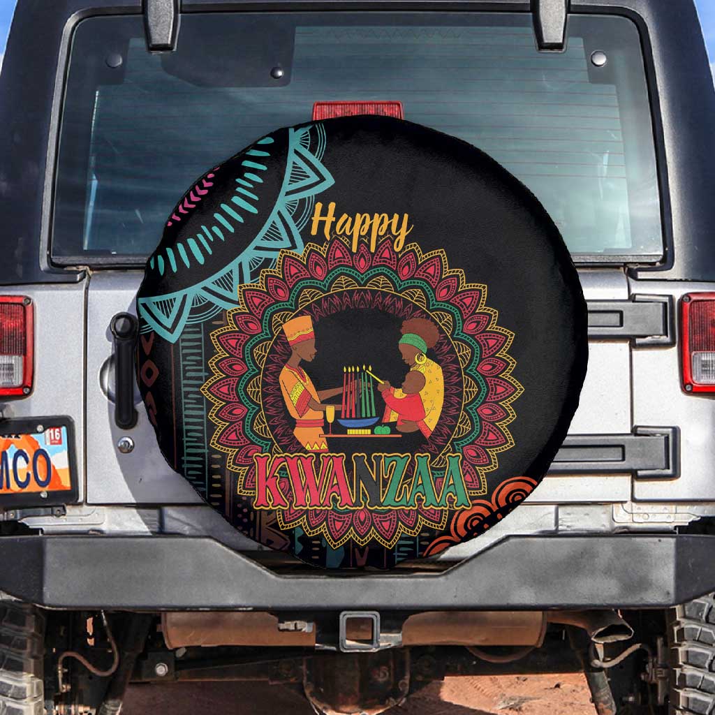 Africa Happy Kwanzaa Spare Tire Cover Nguzo Saba