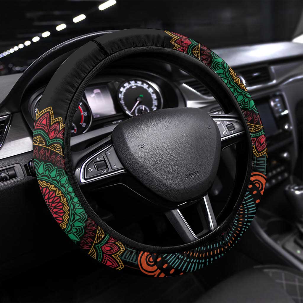 Africa Happy Kwanzaa Steering Wheel Cover Nguzo Saba