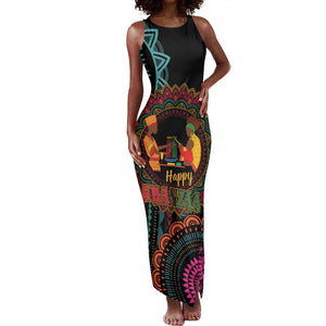 Africa Happy Kwanzaa Tank Maxi Dress Nguzo Saba