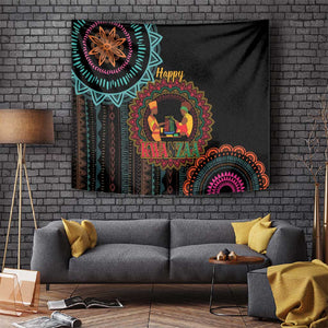 Africa Happy Kwanzaa Tapestry Nguzo Saba