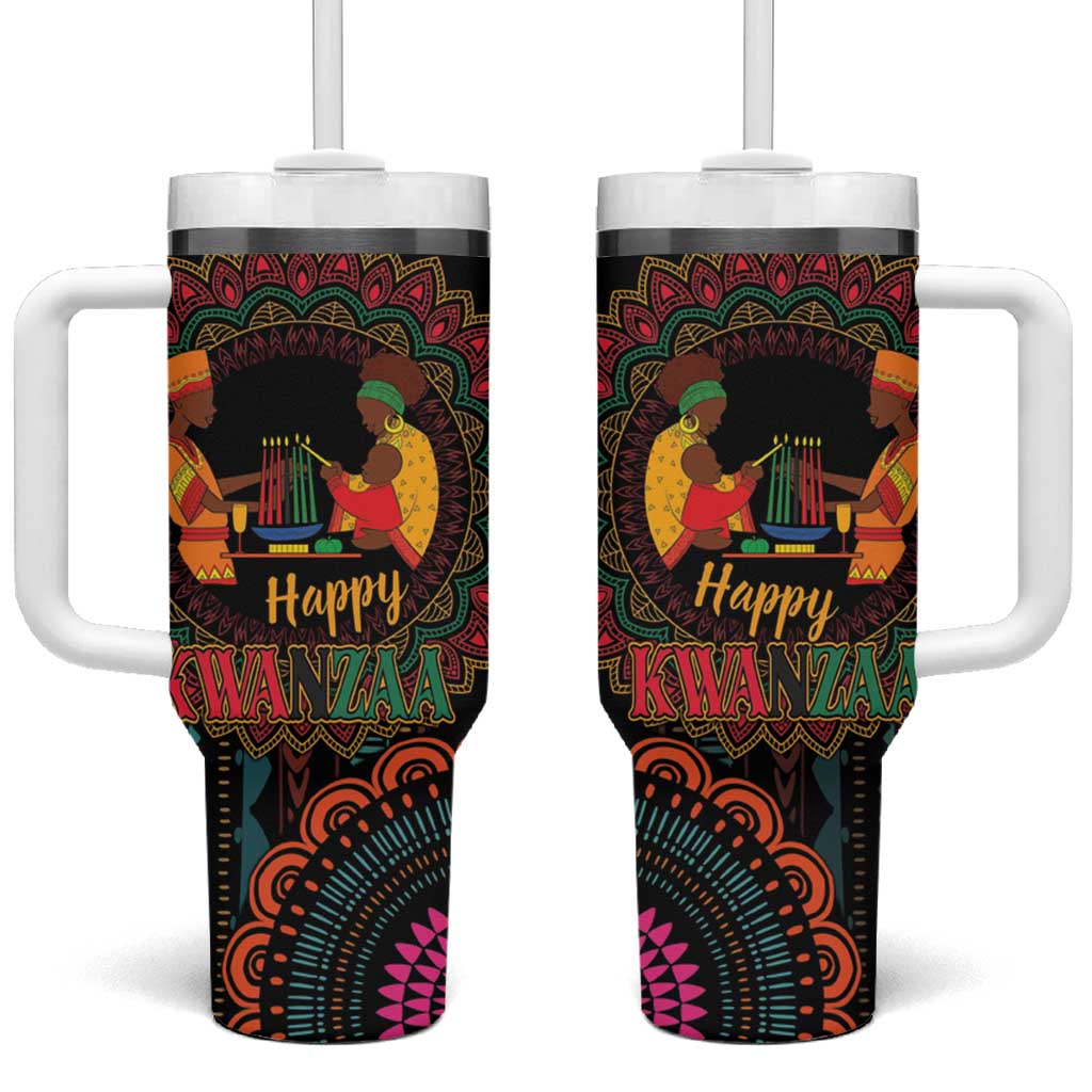 Africa Happy Kwanzaa Tumbler With Handle Nguzo Saba