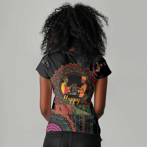 Africa Happy Kwanzaa Women V-Neck T-Shirt Nguzo Saba