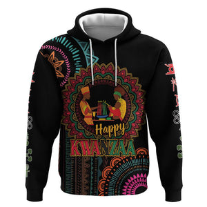 Africa Happy Kwanzaa Zip Hoodie Nguzo Saba