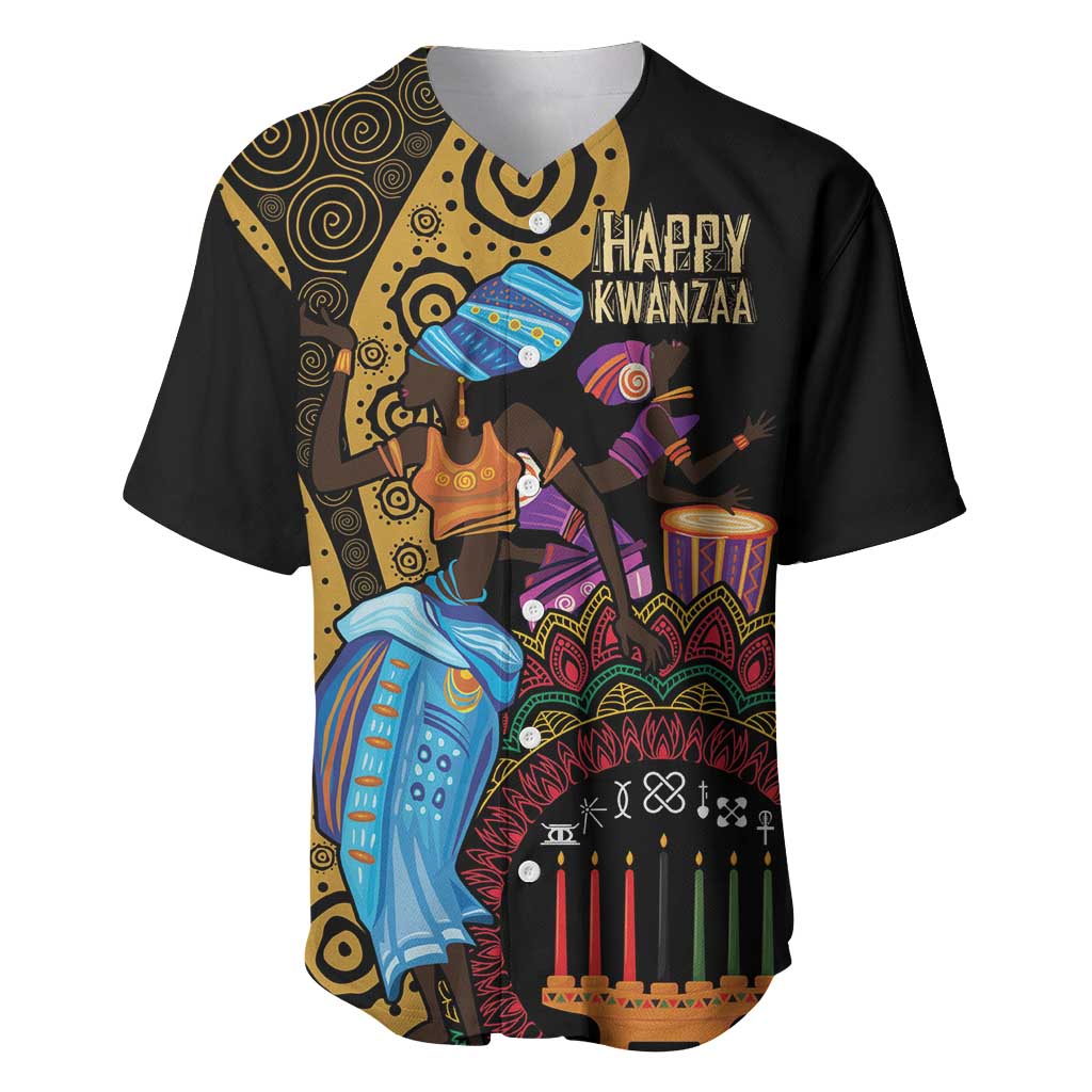 Africa Happy Kwanzaa Baseball Jersey Tribal Dance