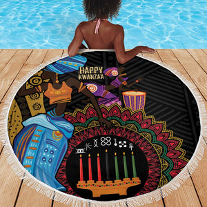 Africa Happy Kwanzaa Beach Blanket Tribal Dance