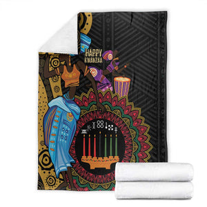 Africa Happy Kwanzaa Blanket Tribal Dance