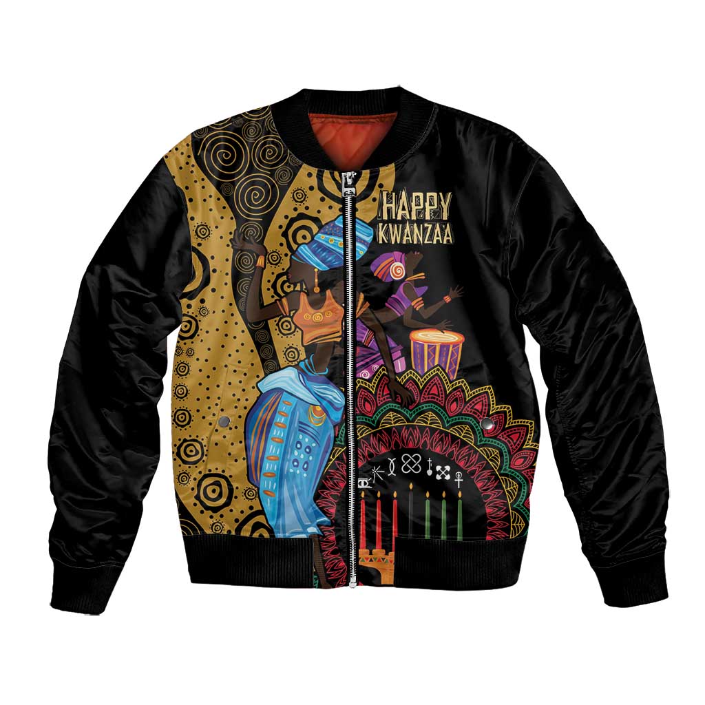 Africa Happy Kwanzaa Bomber Jacket Tribal Dance