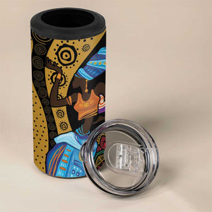 Africa Happy Kwanzaa 4 in 1 Can Cooler Tumbler Tribal Dance