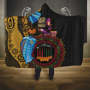 Africa Happy Kwanzaa Hooded Blanket Tribal Dance