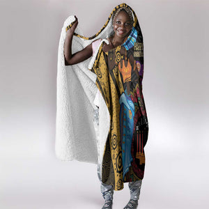 Africa Happy Kwanzaa Hooded Blanket Tribal Dance