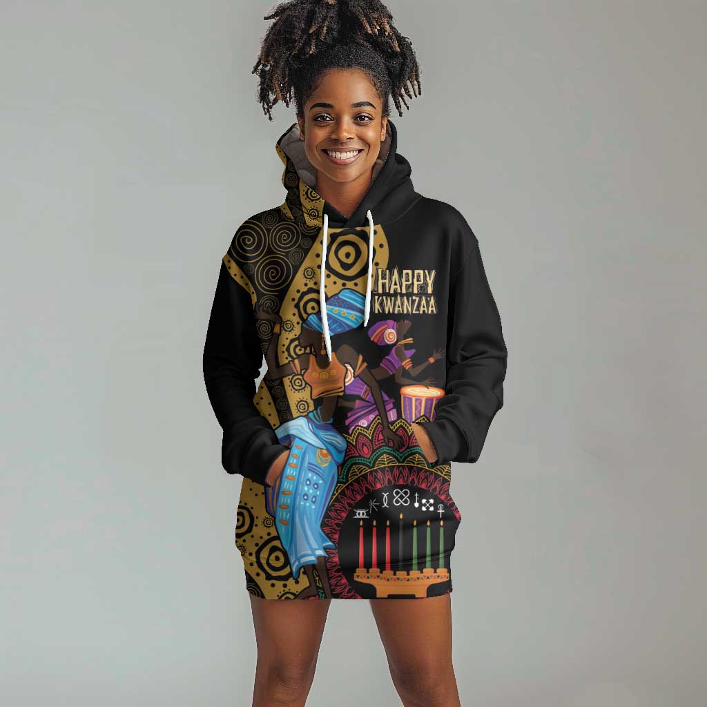 Africa Happy Kwanzaa Hoodie Dress Tribal Dance