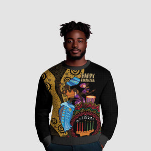 Happy Kwanzaa African Ugly Christmas Sweater Tribal Dance