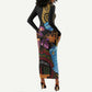 Africa Happy Kwanzaa Long Sleeve Bodycon Dress Tribal Dance LT7
