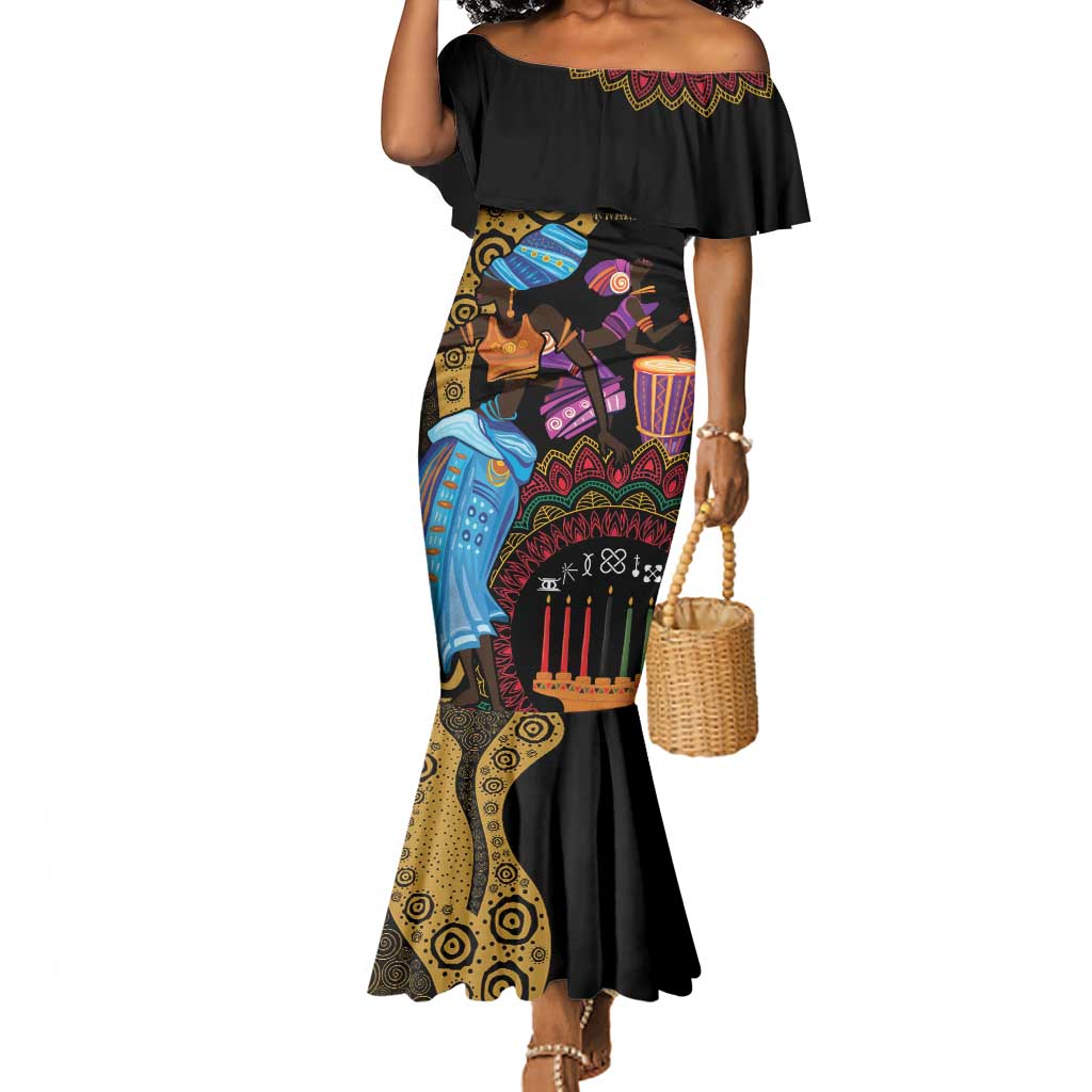 Africa Happy Kwanzaa Mermaid Dress Tribal Dance