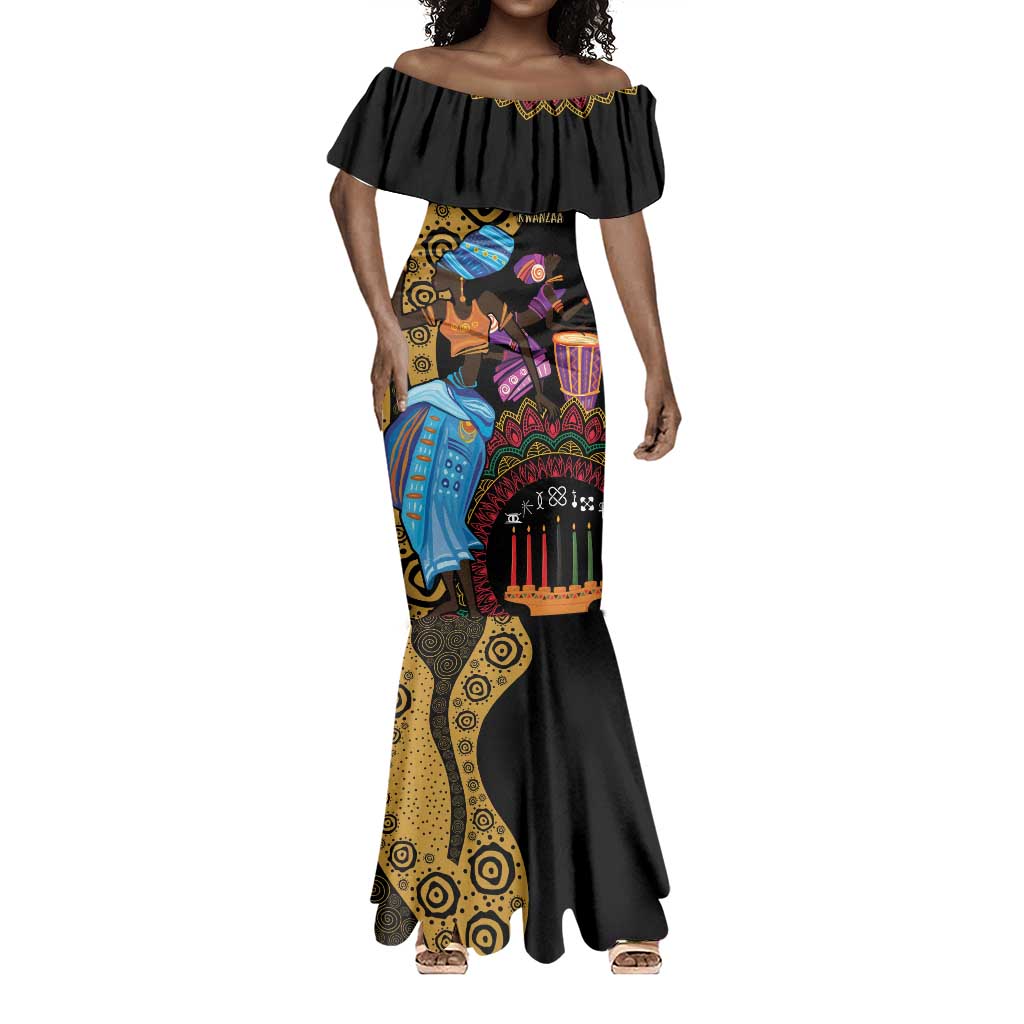 Africa Happy Kwanzaa Mermaid Dress Tribal Dance