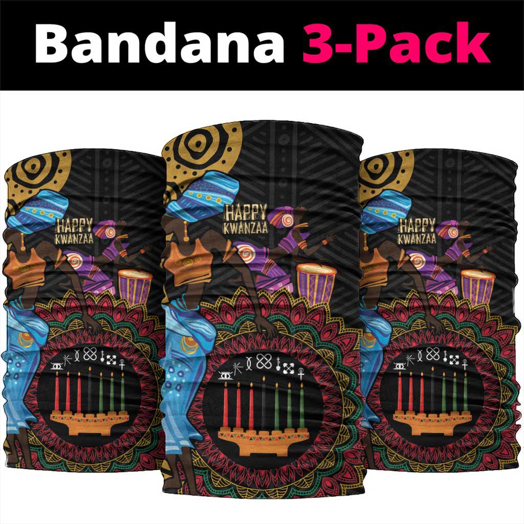 Africa Happy Kwanzaa Neck Gaiter Tribal Dance LT7