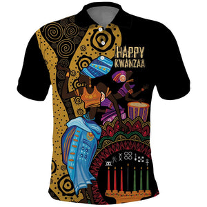 Africa Happy Kwanzaa Polo Shirt Tribal Dance