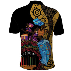 Africa Happy Kwanzaa Polo Shirt Tribal Dance