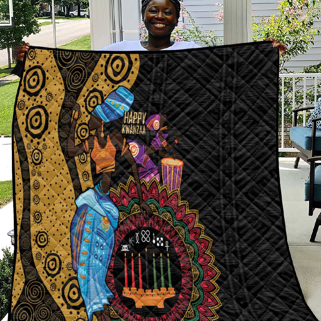 Africa Happy Kwanzaa Quilt Tribal Dance