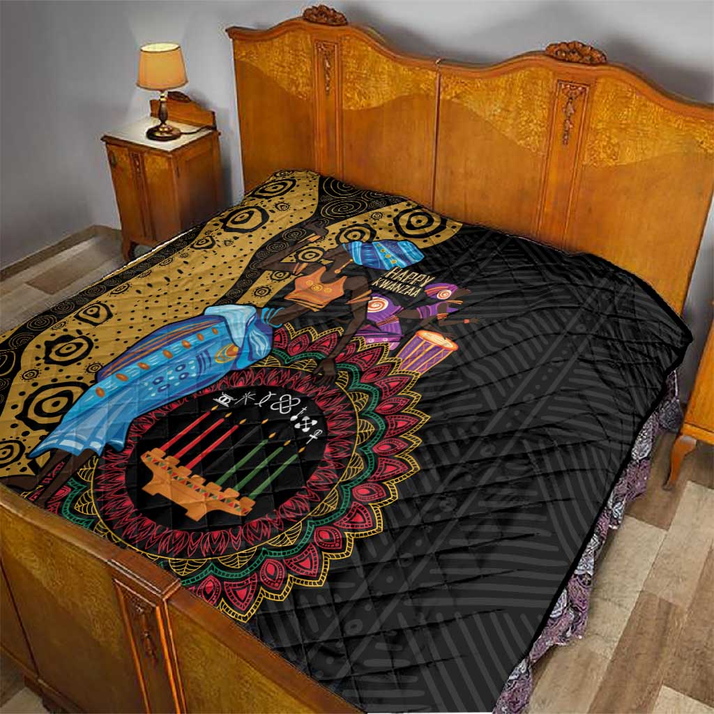 Africa Happy Kwanzaa Quilt Tribal Dance