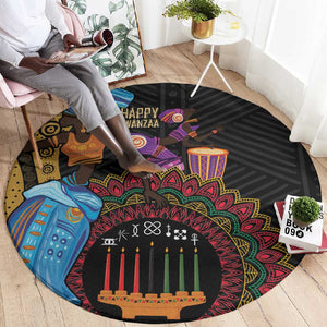 Africa Happy Kwanzaa Round Carpet Tribal Dance