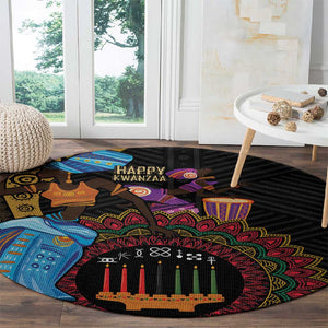 Africa Happy Kwanzaa Round Carpet Tribal Dance