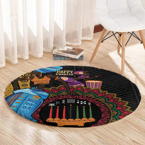 Africa Happy Kwanzaa Round Carpet Tribal Dance