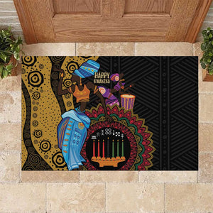 Africa Happy Kwanzaa Rubber Doormat Tribal Dance