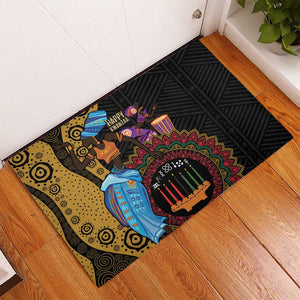 Africa Happy Kwanzaa Rubber Doormat Tribal Dance