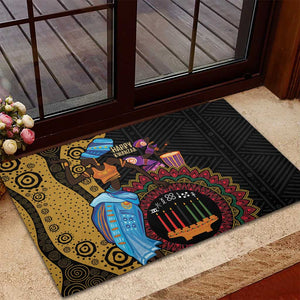 Africa Happy Kwanzaa Rubber Doormat Tribal Dance