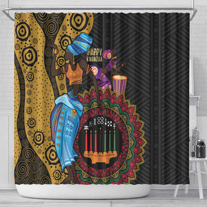 Africa Happy Kwanzaa Shower Curtain Tribal Dance