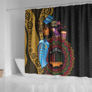 Africa Happy Kwanzaa Shower Curtain Tribal Dance