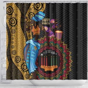 Africa Happy Kwanzaa Shower Curtain Tribal Dance