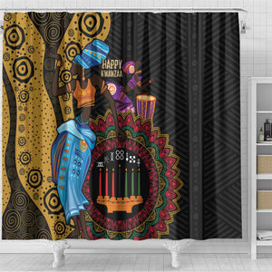 Africa Happy Kwanzaa Shower Curtain Tribal Dance