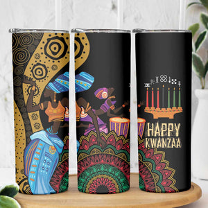 Africa Happy Kwanzaa Skinny Tumbler Tribal Dance