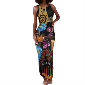 Africa Happy Kwanzaa Tank Maxi Dress Tribal Dance