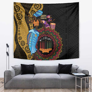 Africa Happy Kwanzaa Tapestry Tribal Dance