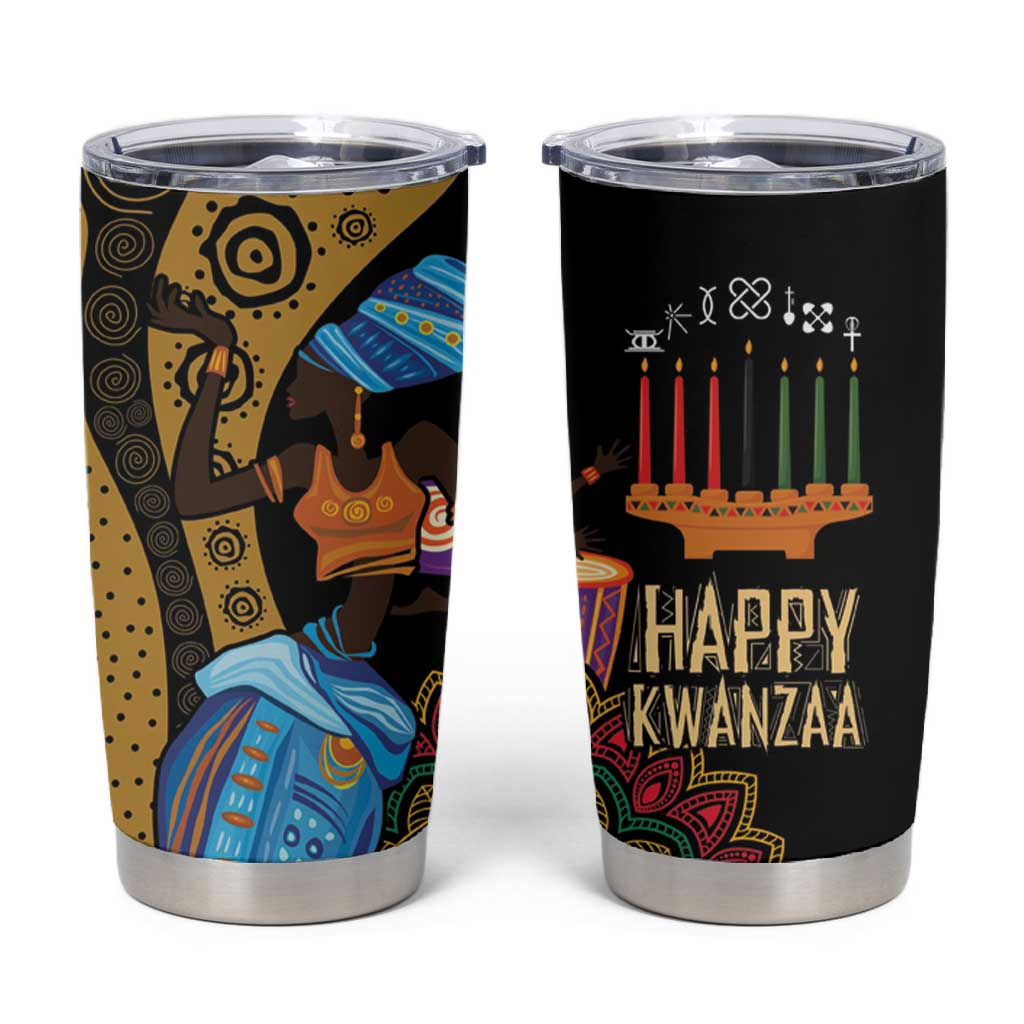 Africa Happy Kwanzaa Tumbler Cup Tribal Dance