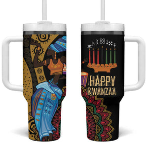 Africa Happy Kwanzaa Tumbler With Handle Tribal Dance